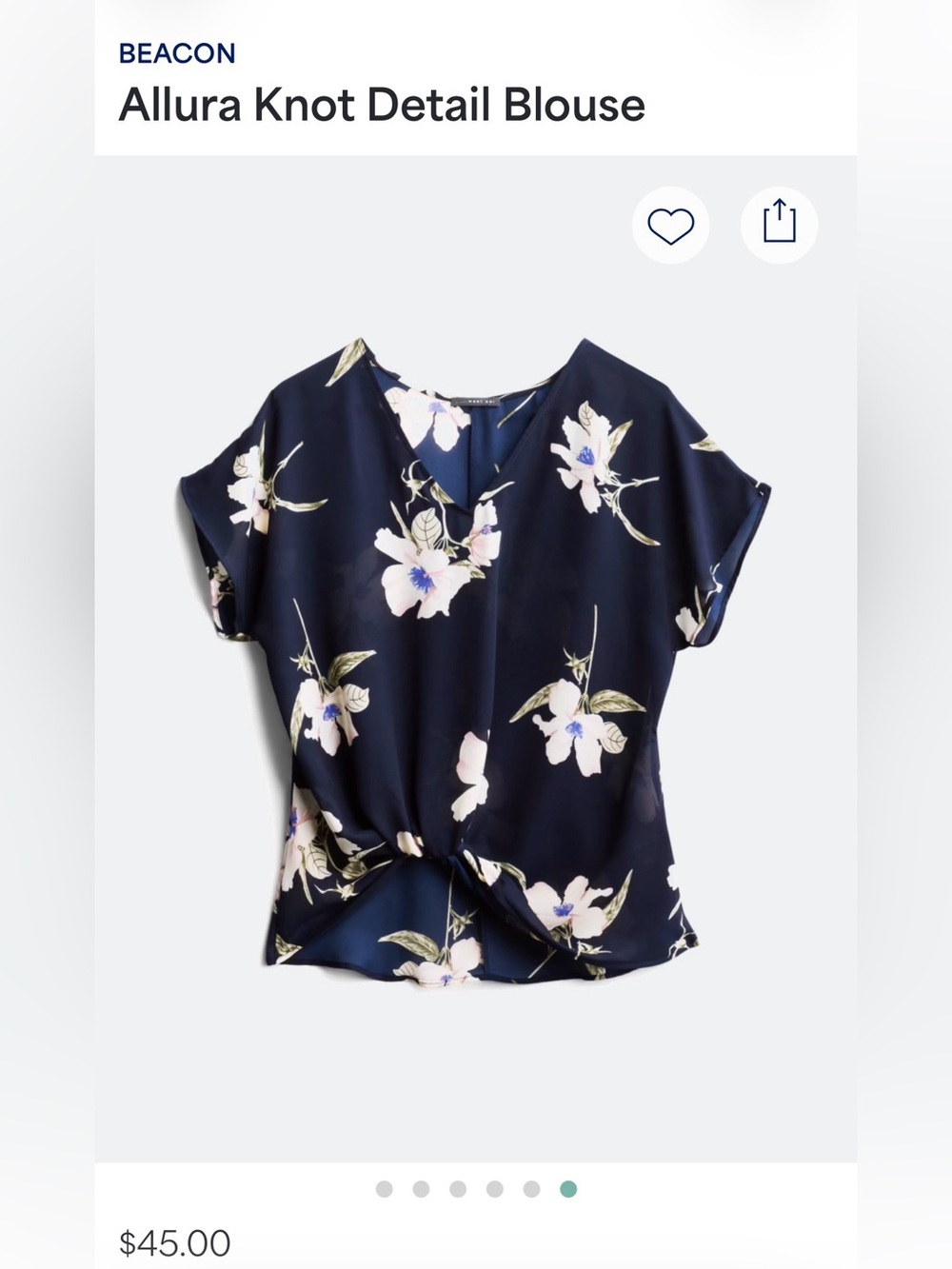 Knot Detail Blouse (L)